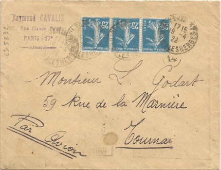 LSE-1922-belgique-par-avion