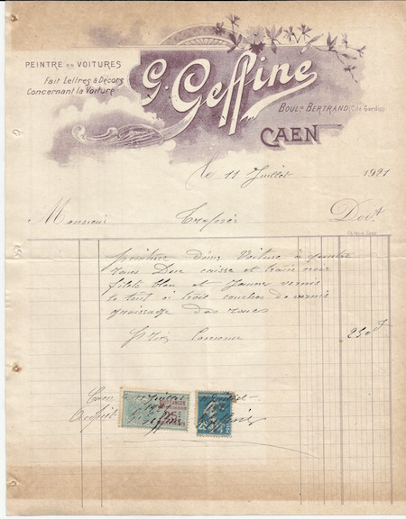 facture 1921