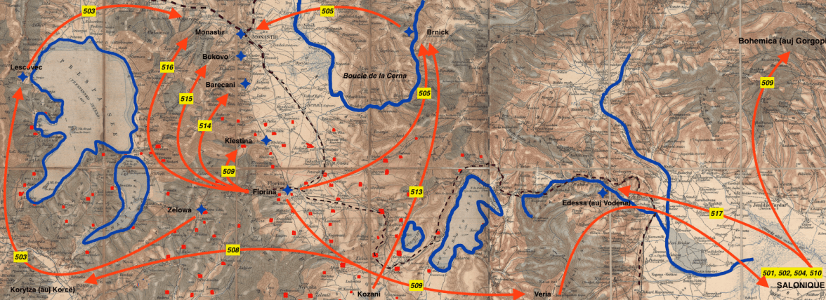 Secteurs postaux front d'orient Région de Monastir-Edessa