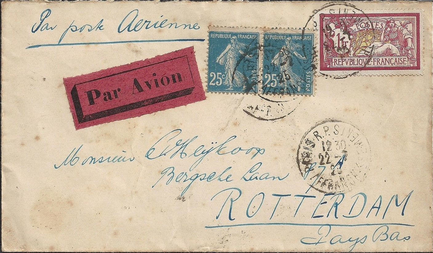 par avion hollande 1,50 1925