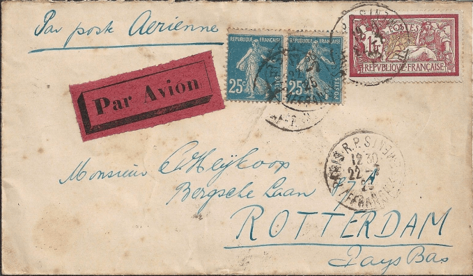 par avion hollande 1,50 1925