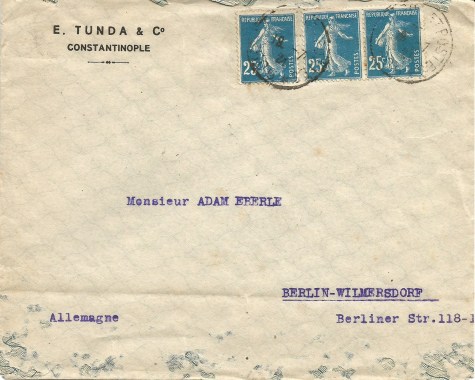 lettre constantinople 1921 75 c