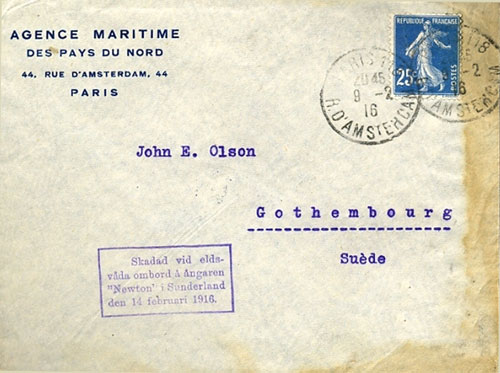 naufrage newton sunderland 1916